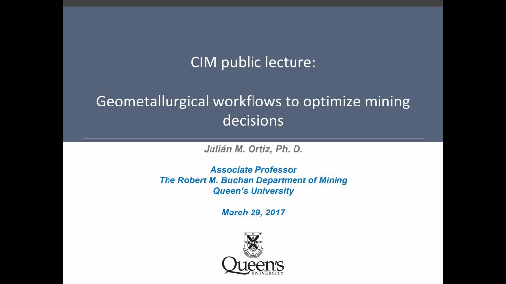 [Mar2017] Geometallurgical Workflows to Optimize Mining Decisions ...